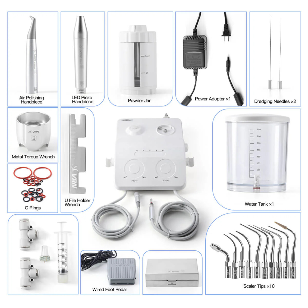 VRN® DQ-40 Dental Ultrasonic Scaler and Air Polisher for Endo Scaling Periodontal